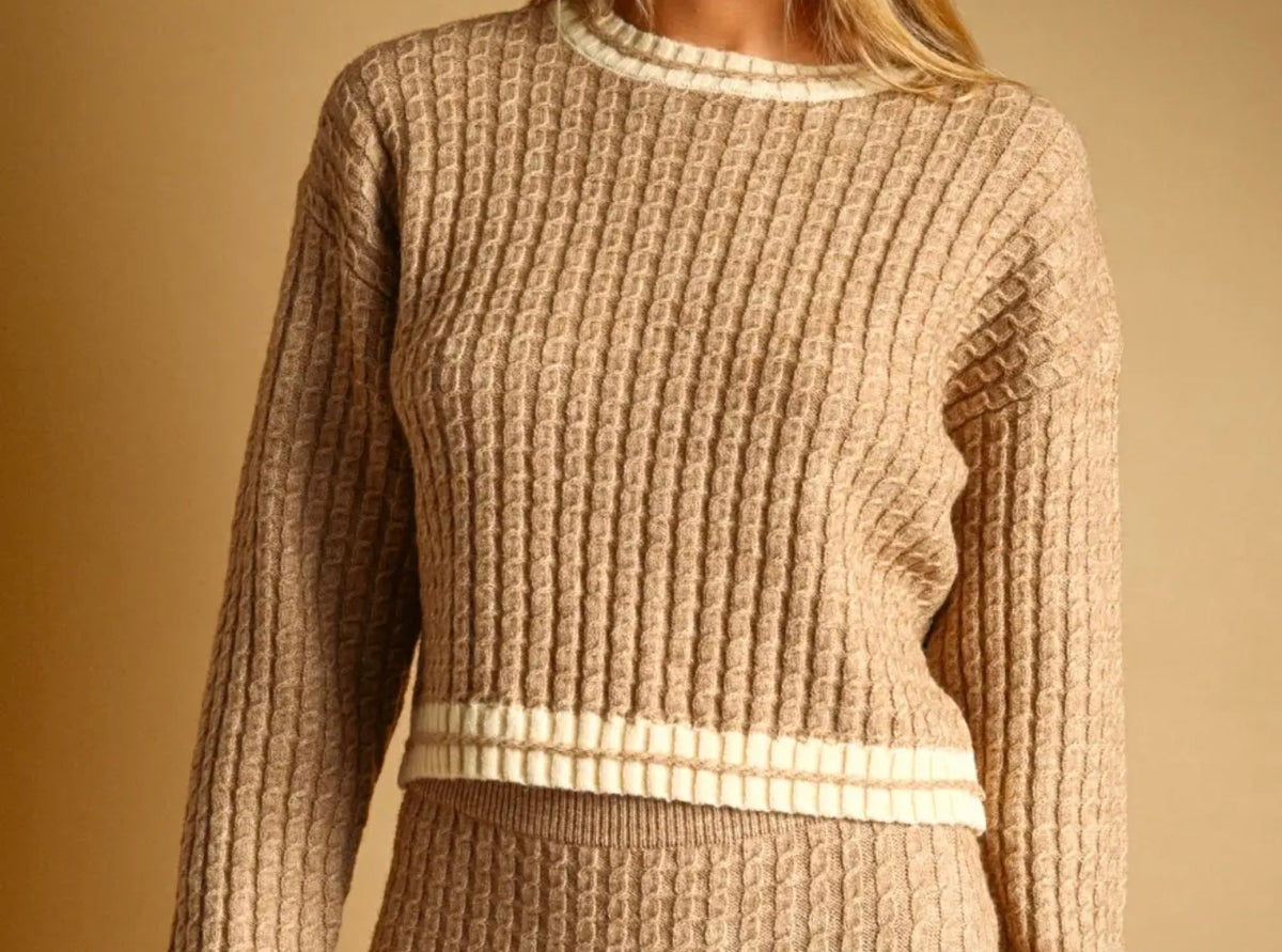 Cable knit top