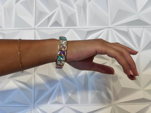 Crystal multi color bracelet