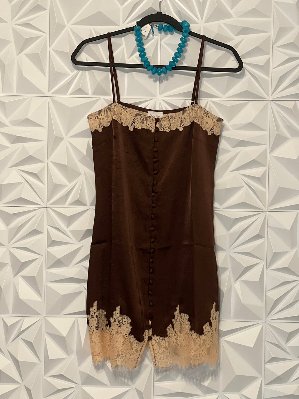 Brown satin dress