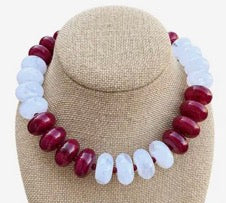 Crimson tailgate necklace