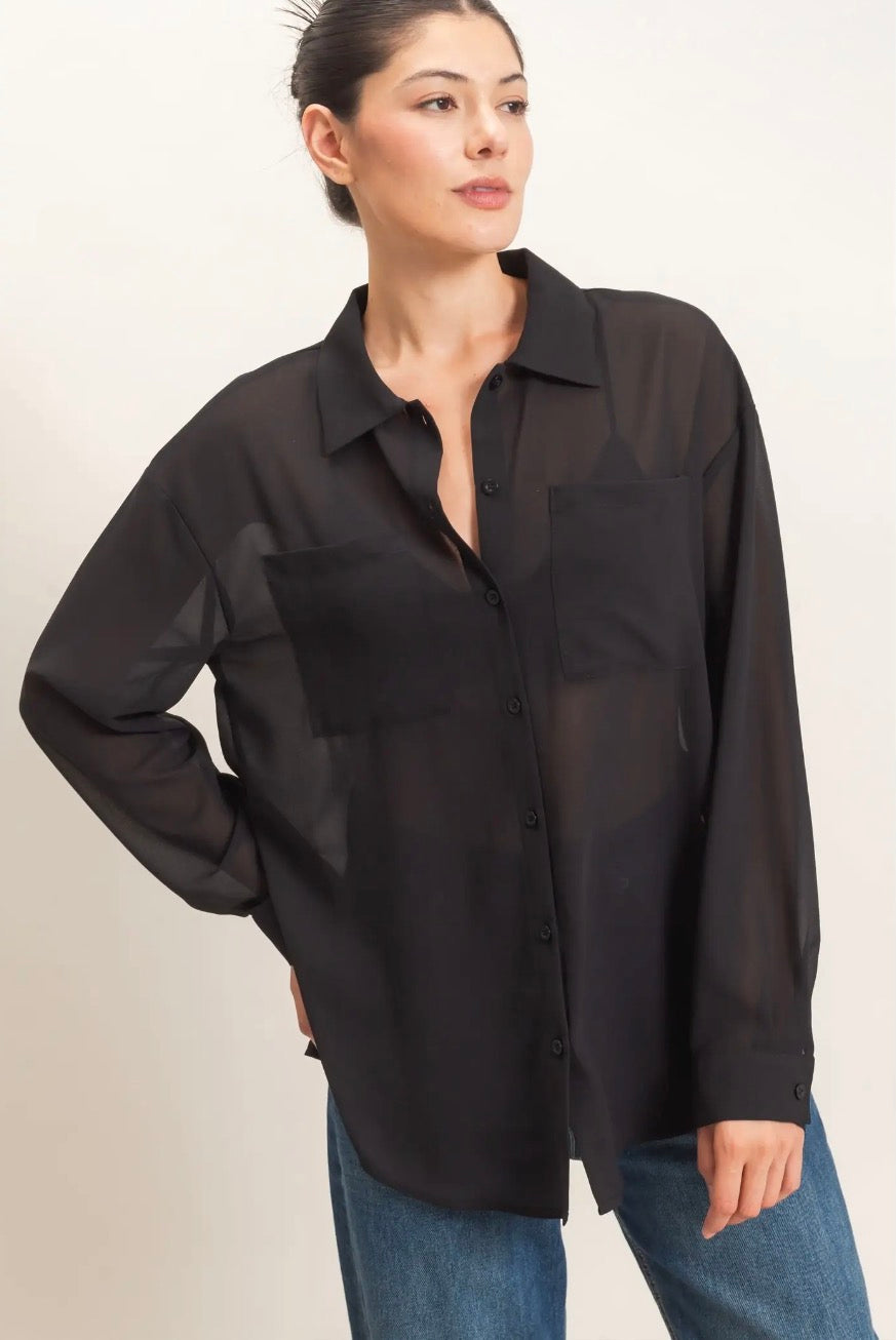 Mesh black top