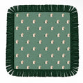 Green fringe scarf